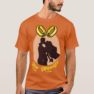 New Manager Ringar Bride Giftermål Bridesmaid Maid T Shirt