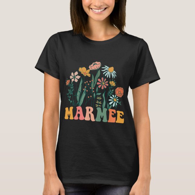 New Marmee Wildflower First Birthday &amp; Baby Sh T Shirt (Framsida)