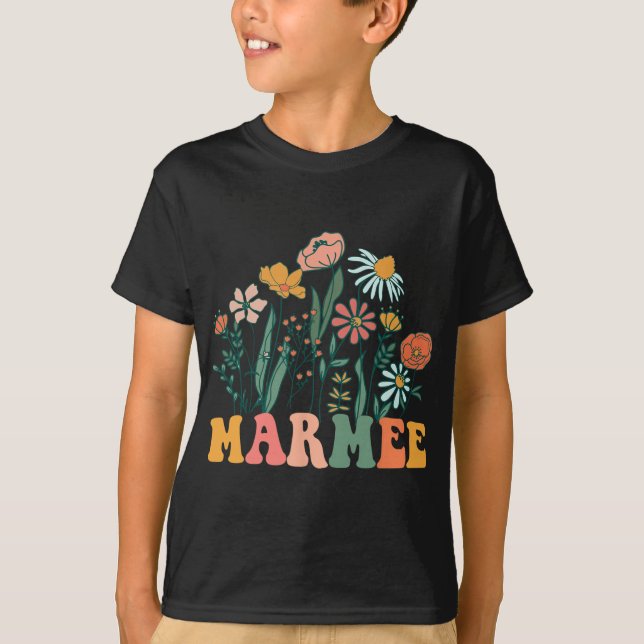 New Marmee Wildflower First Birthday &amp; Baby Sh T Shirt (Framsida)