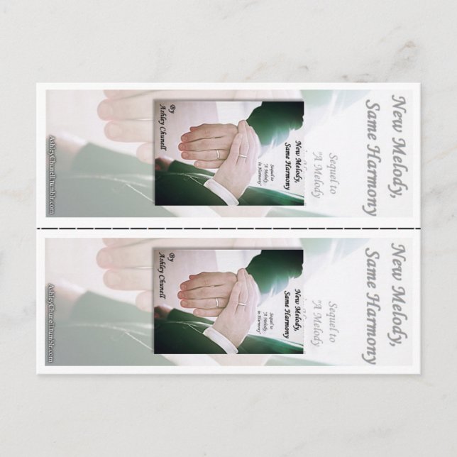 New Melody, Samma Harmony-Ashley Chunell Bokmärken Vykort (Framsida)