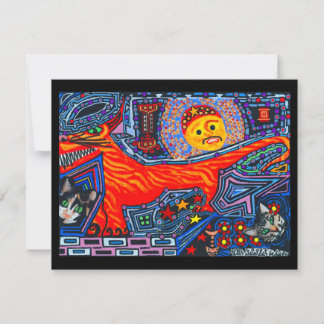 New Mexican Spanish Tasmanian Devil Dog and Cats Julkort