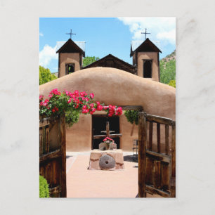 new mexico Adobe Church Vykort