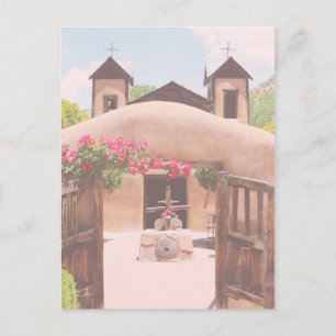new mexico Adobe Church Vykort
