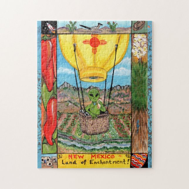new mexico Alien Balloon Vacation Jigszle Puzzle Pussel (Vertikal)