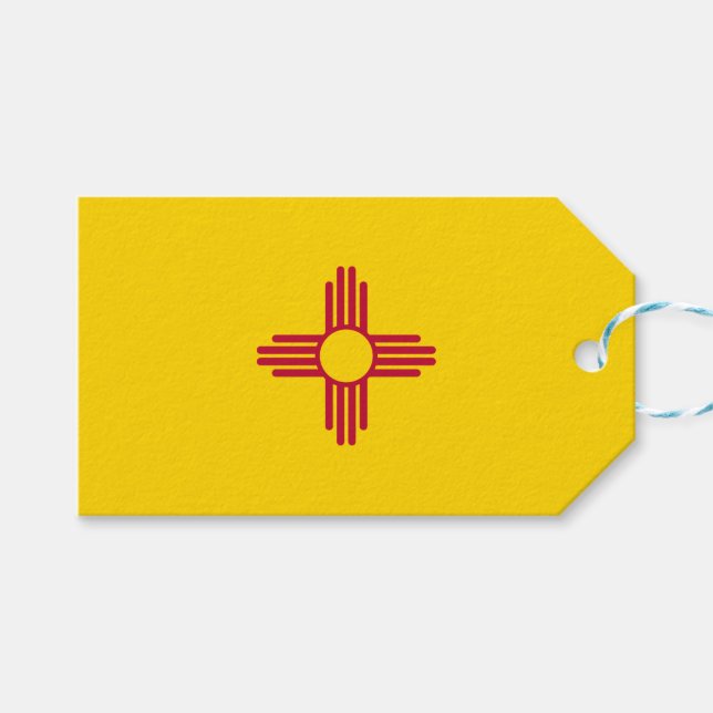 New Mexico (amerikansk delstat) Flagga Presentetikett (Framsidan (Horisontell))