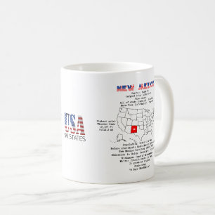 New Mexico amerikansk delstat på en karta och anvä Kaffemugg