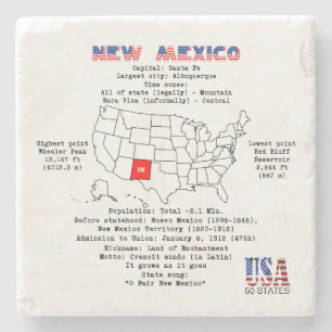 New mexico amerikansk stat på karta och användbar  stenunderlägg