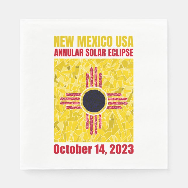 New mexico Annular Eclipse Napkin Pappersservett (Framsidan)