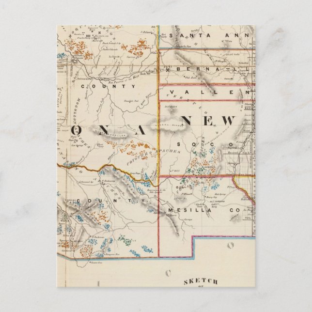 New mexico, Arizona Vykort (Framsida)