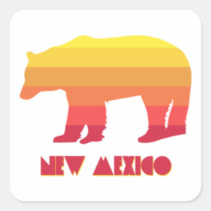 New mexico Bear Fyrkantigt Klistermärke