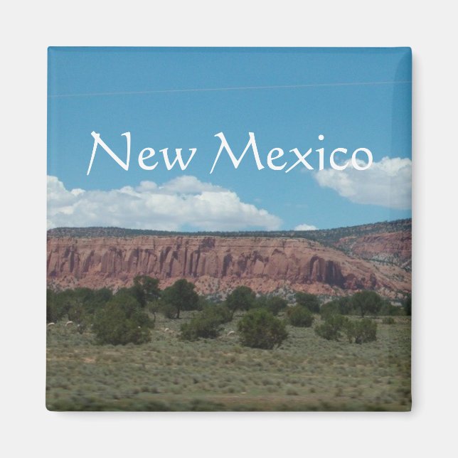 New mexico bergslandskap. magnet (Framsidan)