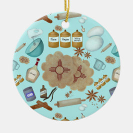 New mexico Biscochito Cookies Zia Sol Julgransprydnad Keramik