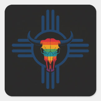 New Mexico Blue Fyrkantigt Klistermärke