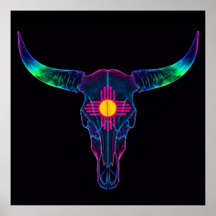 New mexico Bull Poster