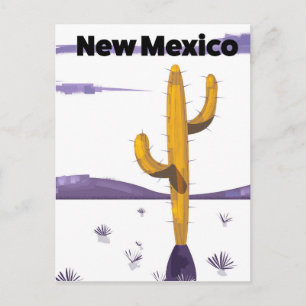 New mexico Cactus vintage stil semester poster. Vykort