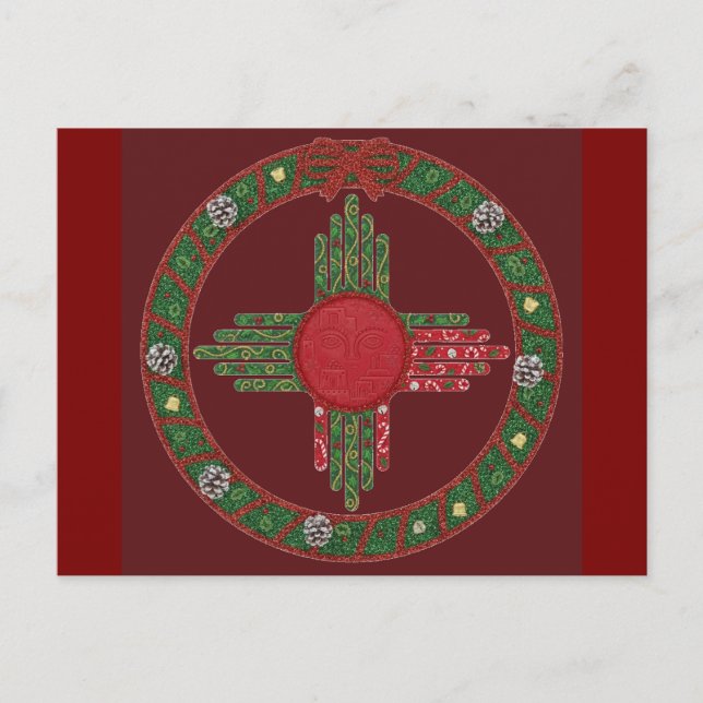 New Mexico Christmas  Inbjudan Vykort (Framsida)