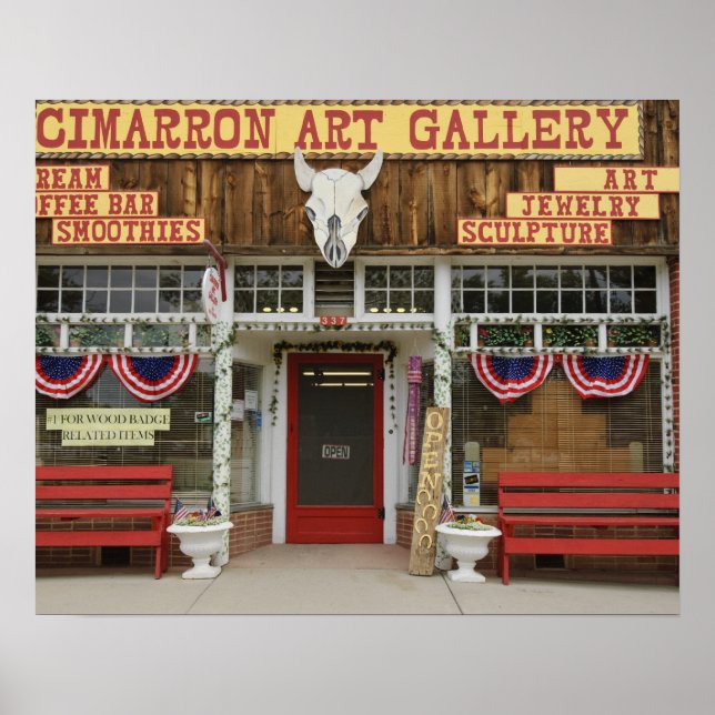 New mexico, Cimarron. Cimarron art gallery, New Poster (Framsidan)