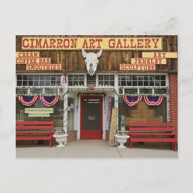 New Mexico, Cimarron. Cimarron konstgalleri, New Vykort (Framsida)