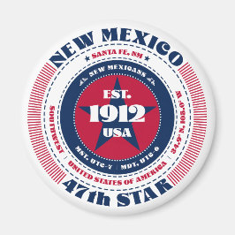 New mexico Circle Typography Souvenir Magnet