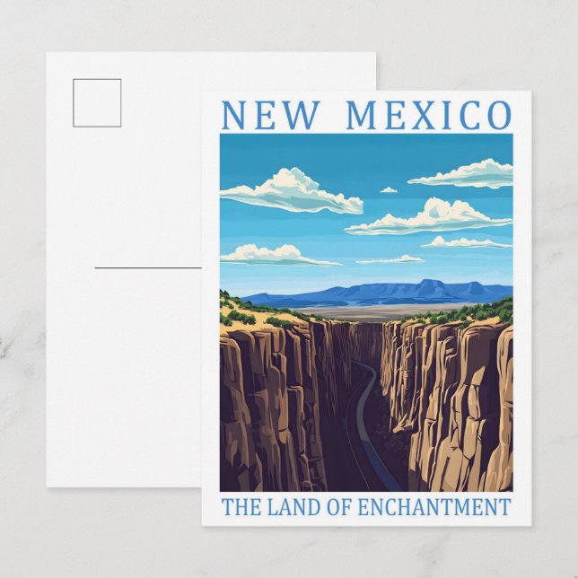 New mexico delstaten Enchantment USA Travel Vykort (Fram/baksida)
