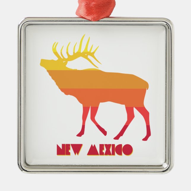 New mexico Elk Julgransprydnad Metall (Framsidan)