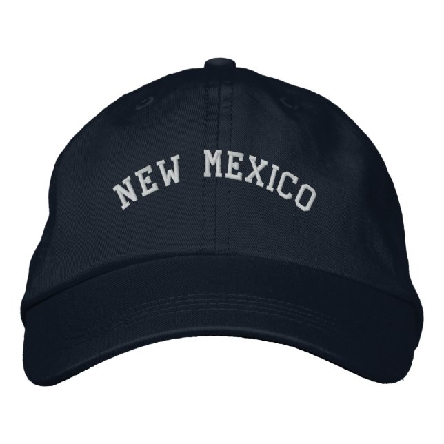 New mexico Embroized Basic Cap Navy Blue Broderad Keps (Framsida)