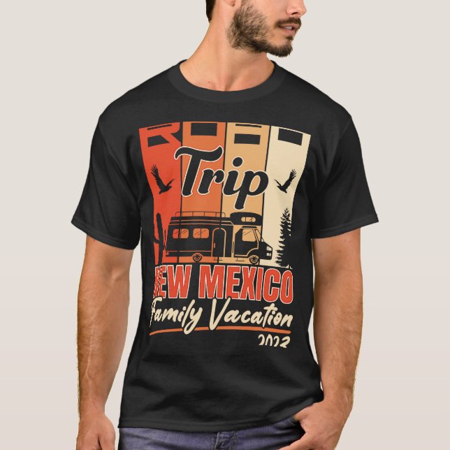 New Mexico Family Vacation RV Road Trip Mountains  T Shirt (Framsida)