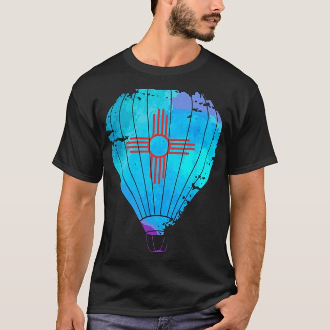 New Mexico Festival Hot Air Balloon Zia Gift  T Shirt (Framsida)