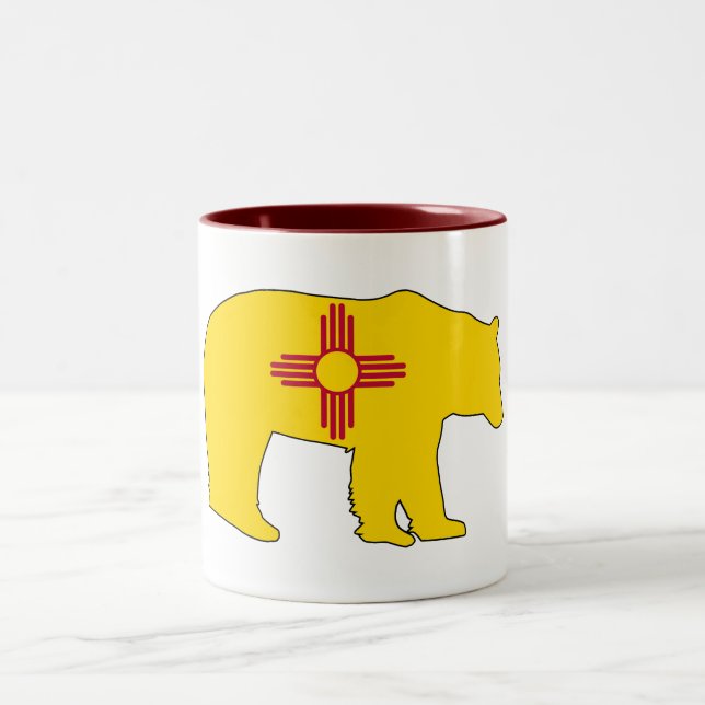 New Mexico Flag Björn Två-Tonad Mugg (Center)