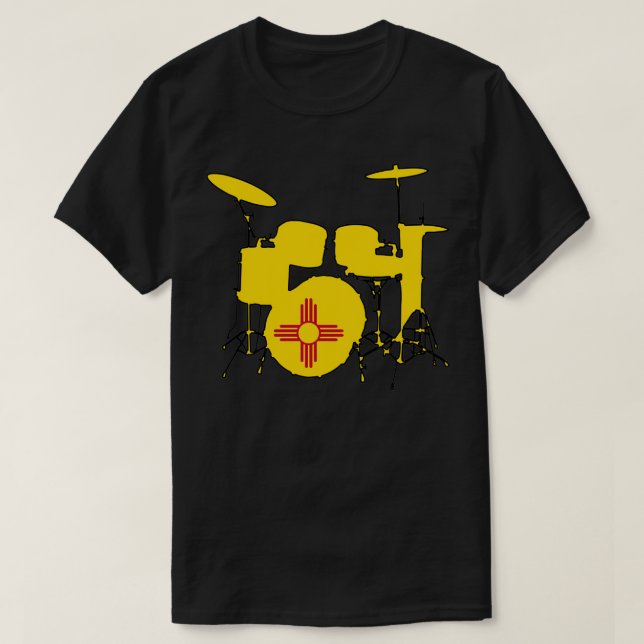 New Mexico flag drums  T Shirt (Design framsida)