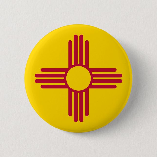 New Mexico Flag Knapp (Framsida)