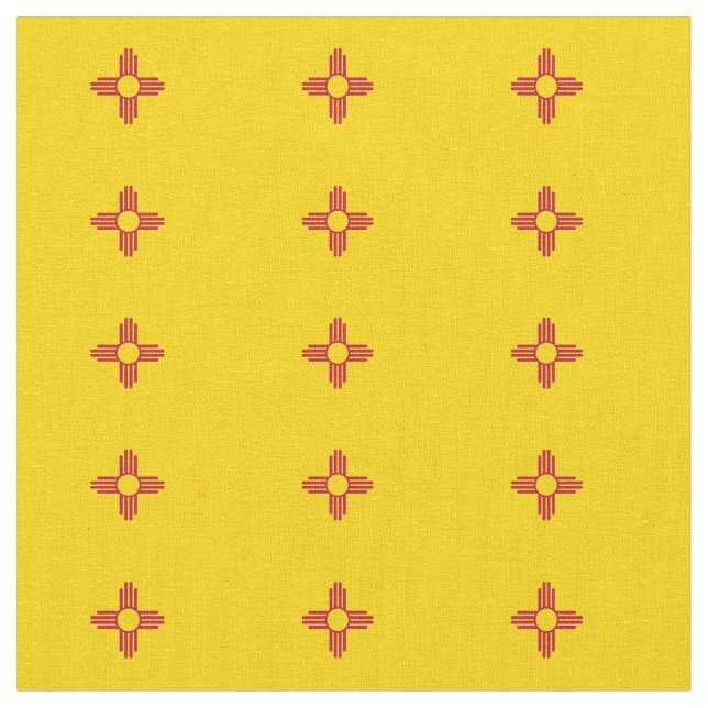 New mexico Flagga Fabric & trendig mode Tyg (Närbild)
