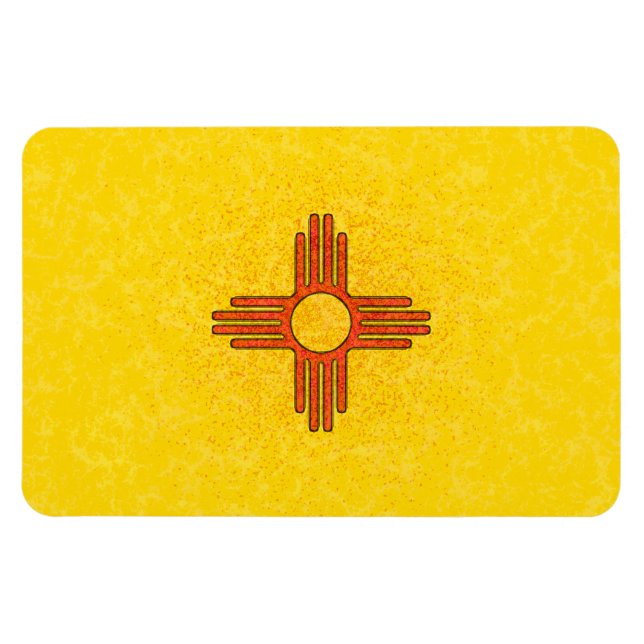 NEW MEXICO FLAGGA Flexibel magnet (Horisontell)
