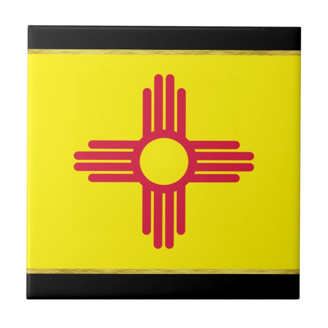 New mexico flagga kakelplatta (Framsidan)