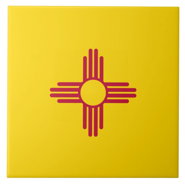 new mexico Flagga Kakelplatta (Framsidan)