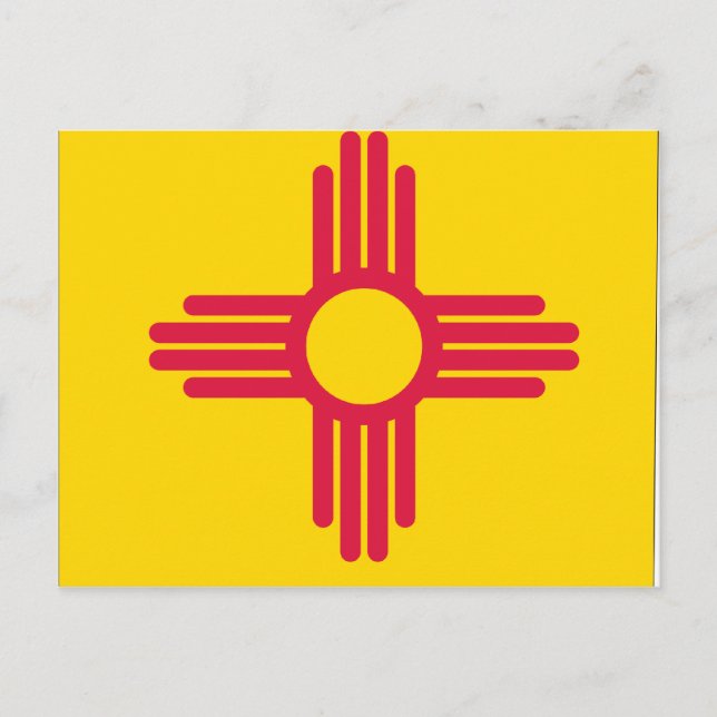 new mexico Flagga Karta Vykort (Framsida)