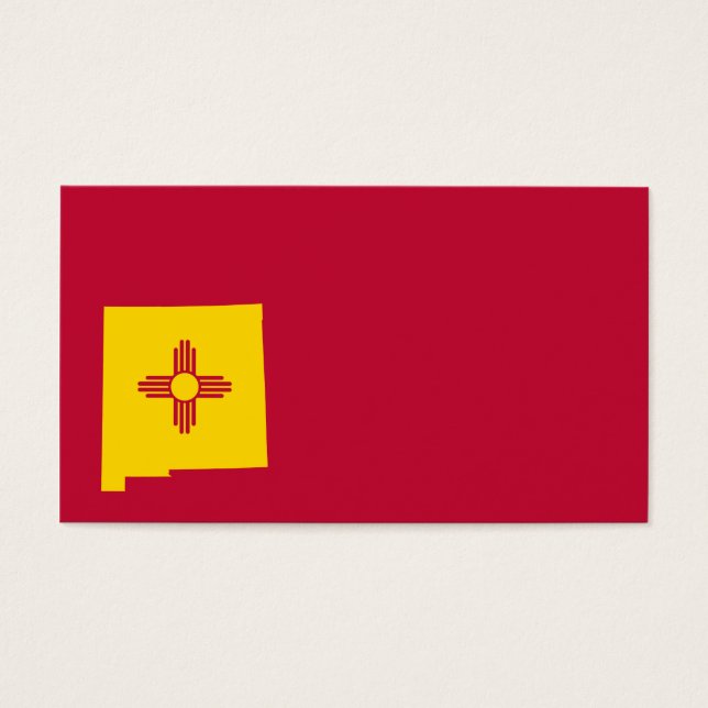 New Mexico Flagga Kartform Visitkort (Framsidan)