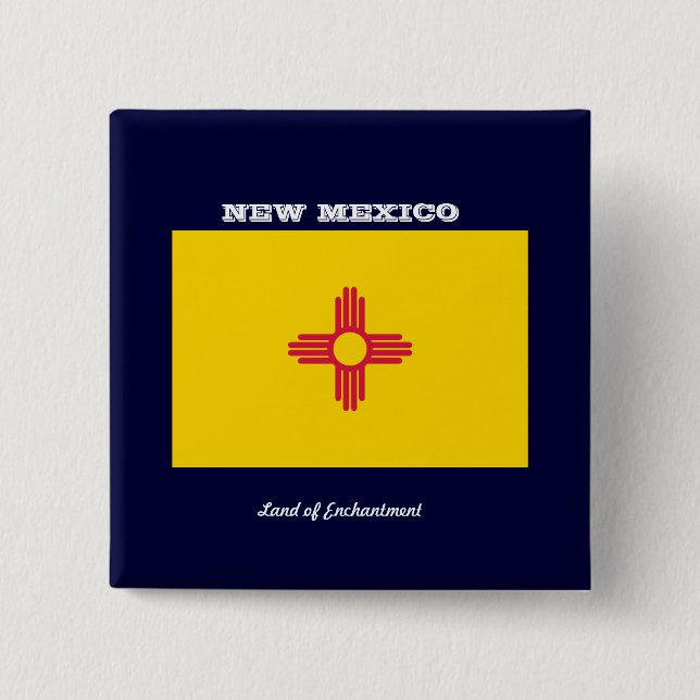 New Mexico-flagga Knapp (Framsida)
