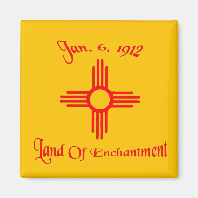 New mexico Flagga Magnet (Framsidan)