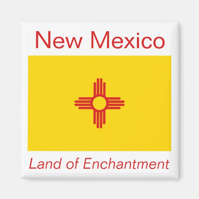 New mexico Flagga Magnet (Framsidan)