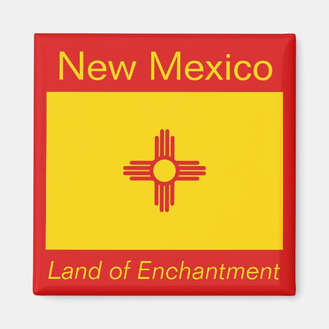 New mexico Flagga Magnet (Framsidan)