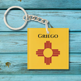 New mexico flagga med symbolen Zia