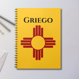 New mexico flagga med symbolen Zia Anteckningsbok