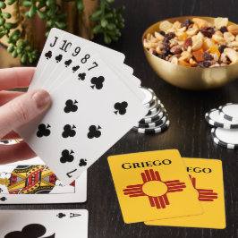 New mexico flagga med symbolen Zia Casinokort