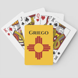 New mexico flagga med symbolen Zia Casinokort