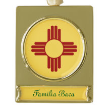 New mexico flagga med symbolen Zia