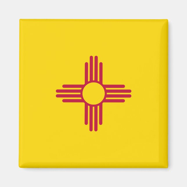 New mexico flagga & New mexico, USA helgdag/sport Magnet (Framsidan)