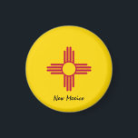 New mexico flagga & New mexico, USA helgdag/sport Magnet<br><div class="desc">Fridge Magnets: Staten New mexico Flagga & New mexico (USA) - kärlek mitt land,  resor,  landpatrioter,  sportfantaster/helgdag gåvor</div>