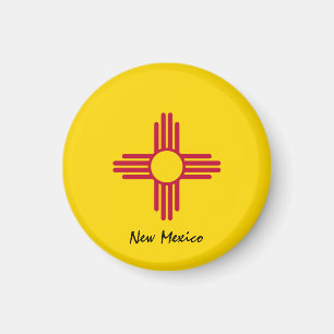 New mexico flagga & New mexico, USA helgdag/sport Magnet