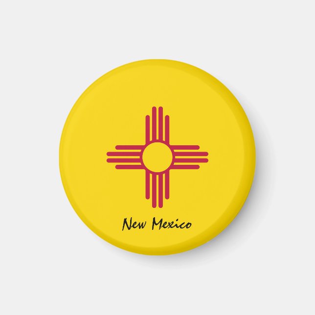 New mexico flagga & New mexico, USA helgdag/sport Magnet (Framsidan)